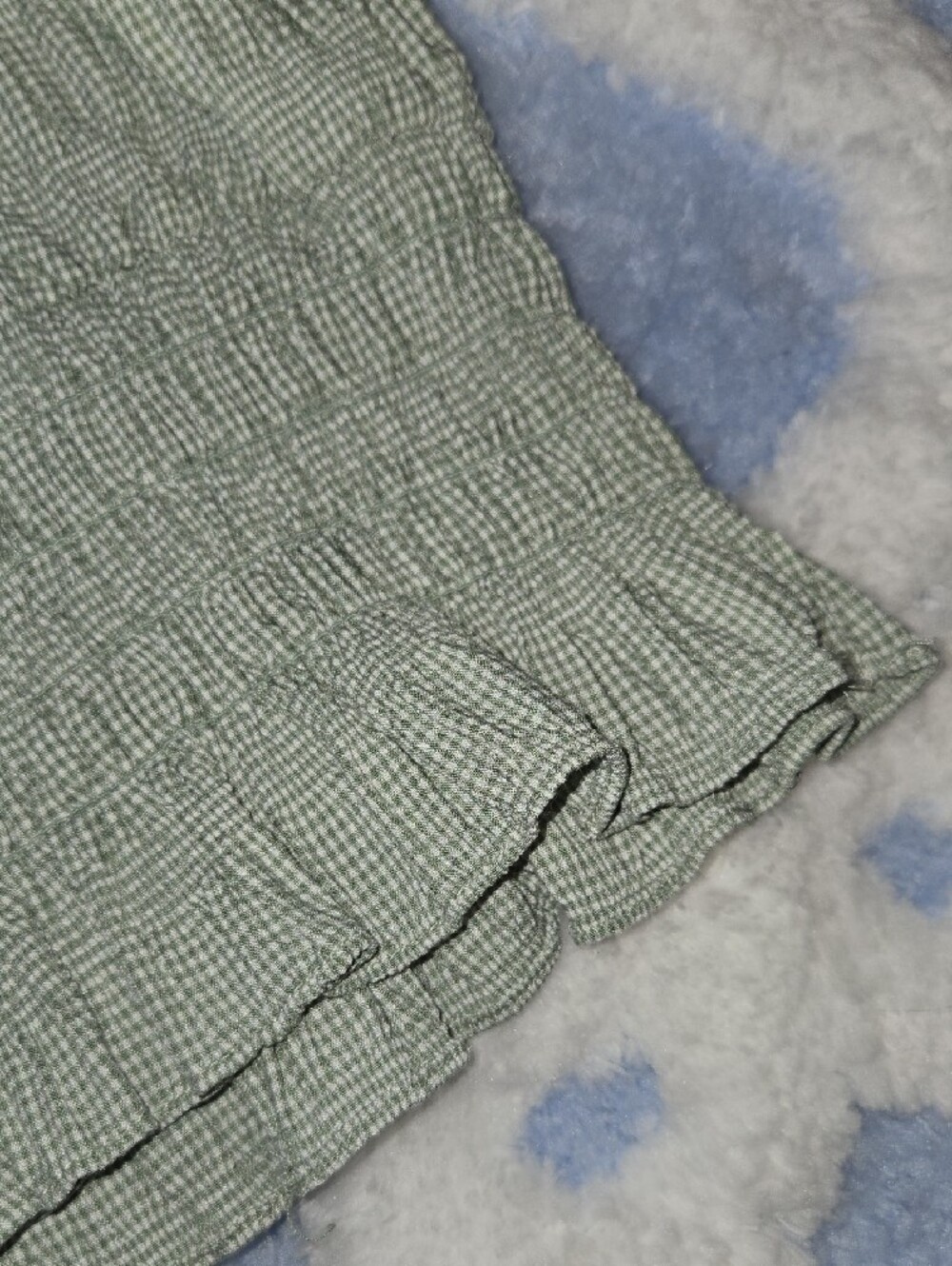 Smocked Sage Green Tie-Strap Tank Top - Picture 9 of 10